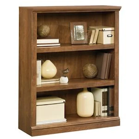 3-Shelf Bookcase with Elegant Slide-On Molding